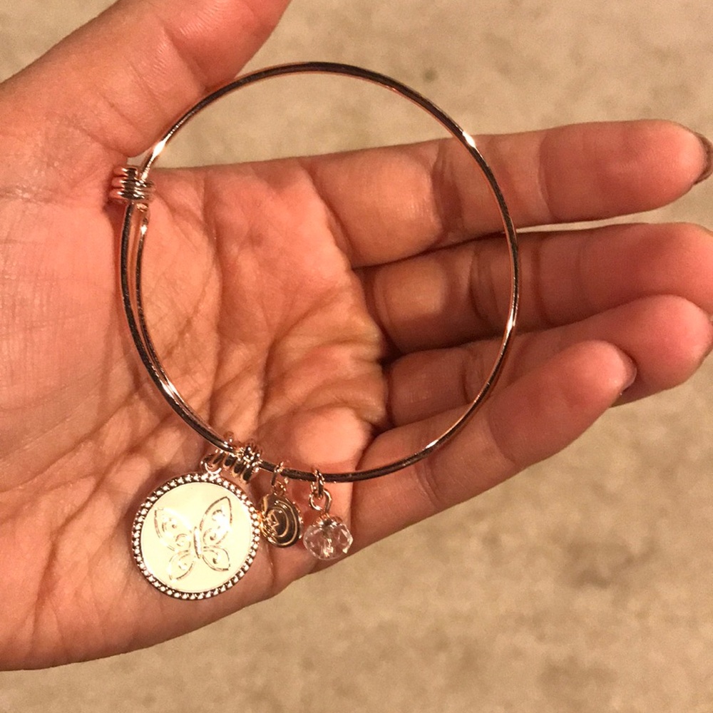 Granddaughter butterfly bracelet